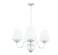 Lustre Holandês Com 3 Braços Branco Fosco Caisma.