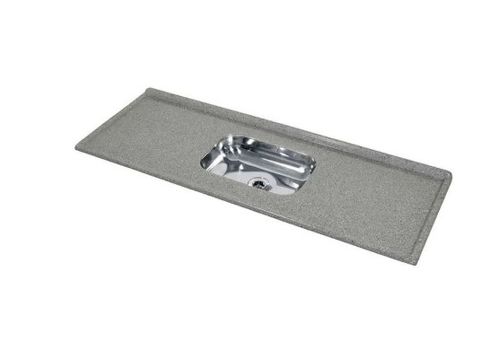 Pia Granito Sintético 120x54cm CB Inox Cinza Real -Decoralita.