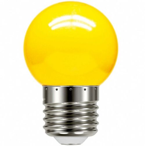 LÂMPADA LED BOLINHA TBL 05 1W AMARELA E27 - Taschibra.