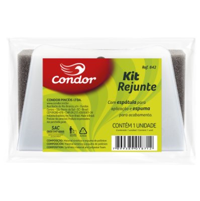 Kit Rejunte Espuma com Espátula Plástica 842 - Condor.