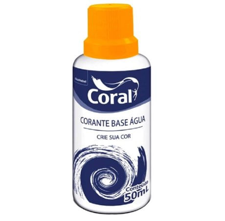 Corante Líquido Base de Água Amarelo 50ml - Coral.