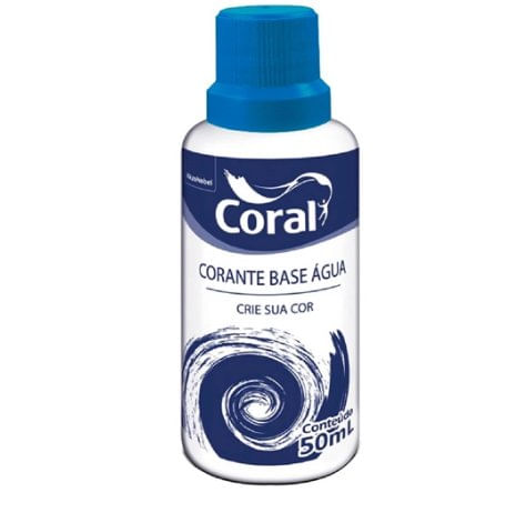 Corante Líquido Base de Água Azul 50ml - Coral.