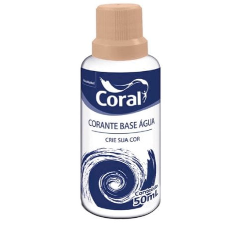 Corante Líquido Base de Água Castanho 50ml - Coral.