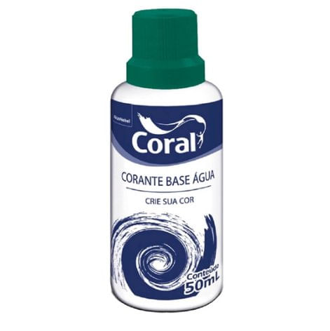 Corante Líquido Base de Água Verde 50ml - Coral.