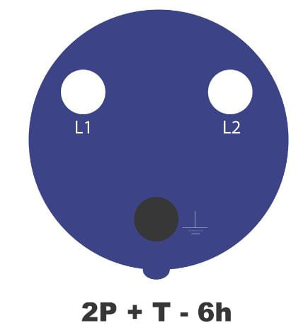 Tomada de Acoplamento Industrial 2P+T 32A 220-250 Vca 6H - Tramontina.