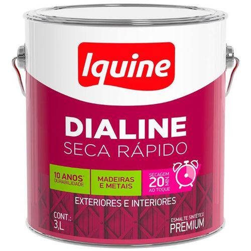 Tinta Esmalte Dialine Secagem Rápida Branco Neve 3L - Iquine