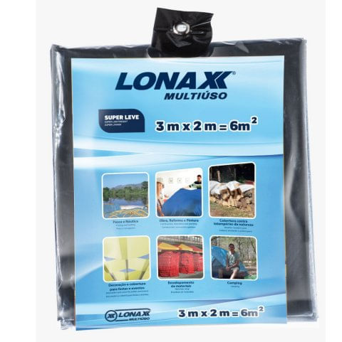 Lona Multiuso 3x2M Preto - Lonax.