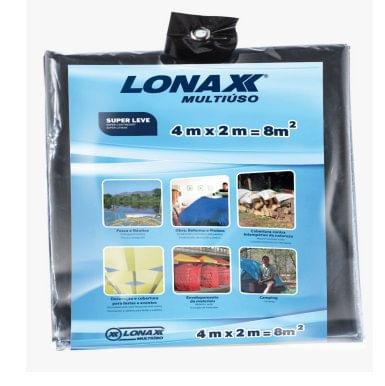 Lona Multiuso 4x2M Preto - Lonax.