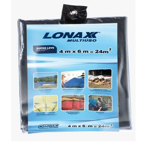 Lona Multiuso 4x6M Preto - Lonax.