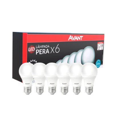 Kit com 6 Lâmpadas Led 9W 6500K - Avant.