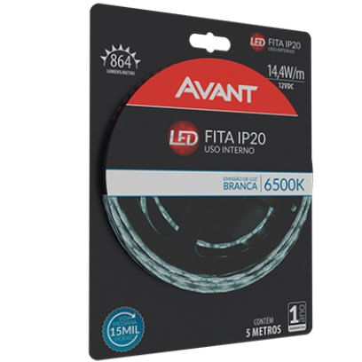 Fita LED 14,4W 6500K Bivolt 5 Metros - Avant.