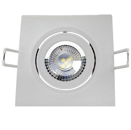 Spot LED Authentic De Embutir Quadrado 7cm 3W 6500K Bivolt Branco - Avant.