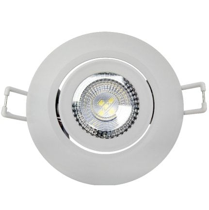 Spot LED Authentic De Embutir Redondo 7cm 3W 3000K Bivolt Branco - Avant.