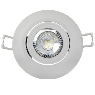 Spot LED Authentic De Embutir Redondo 7cm 3W 6500K Bivolt Branco - Avant.