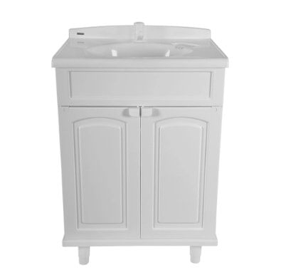 Gabinete Para Banheiro Com Lavatório GAB2-BR1 2 Portas Branco- Astra