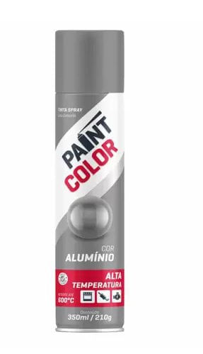 Tinta Spray Paintcolor Alta Temperatura Alumínio 350ml - Baston.