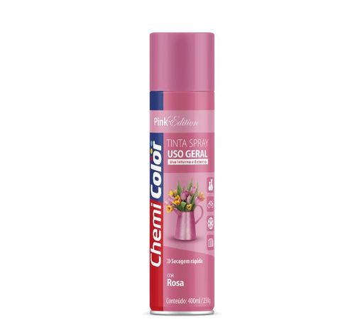 Tinta Spray Uso Geral Rosa 400Ml - Chemicolor (Baston)