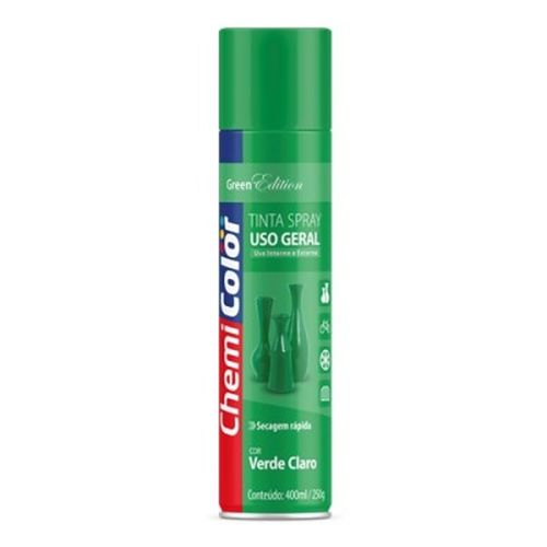 Tinta Spray Uso Geral Verde Claro 400Ml - Chemicolor (Baston)