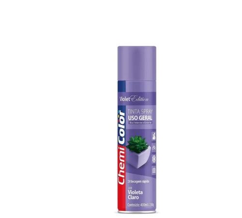 Tinta Spray Uso Geral Violeta Claro 400Ml - Chemicolor (Baston)