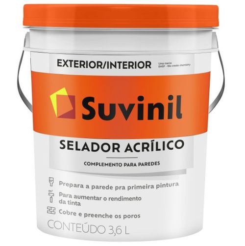 Selador Acrílico 3,6L Balde - Suvinil.