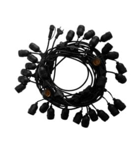 Cordão Para Lâmpadas Led Cordinno 15m 15x12W Preto Fosco - Avant.