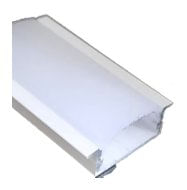 Perfil Aluminío P/ Fita Led 832 Embutir 31x11x3000mm Branco - Rt Flex.