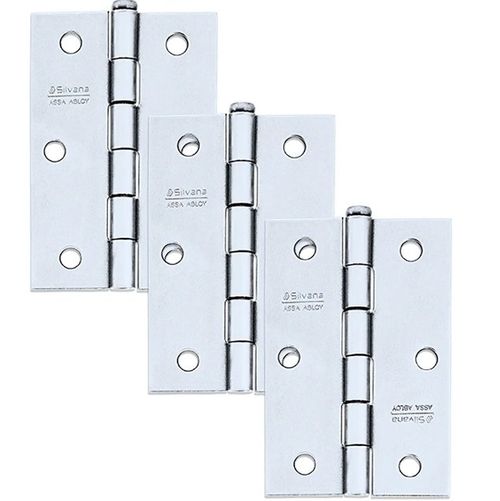 Dobradiça 850 3,5"" Zincado com 3 peças 91412  - Silvana.