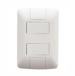 Conjunto 4x2 com 2 Interruptores Simples  Aria 6 A 250 V Branco - Tramontina.