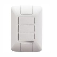 Conjunto 4x2 com 3 Interruptores Simples  Aria 6 A 250 V Branco  - Tramontina.