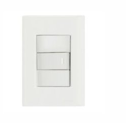 Conjunto Placa 4x2 com 1 Interruptor Paralelo 10 A 250 V Giz Branco - Tramontina.