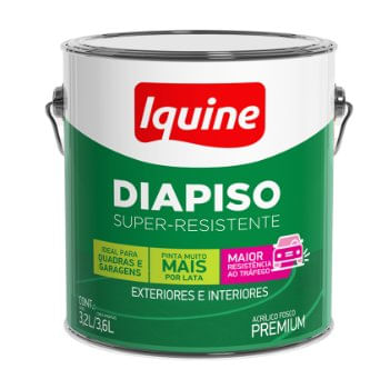 Tinta Acrílica Diapiso Super Resistente Premium Cinza Médio 3,6L - Iquine.