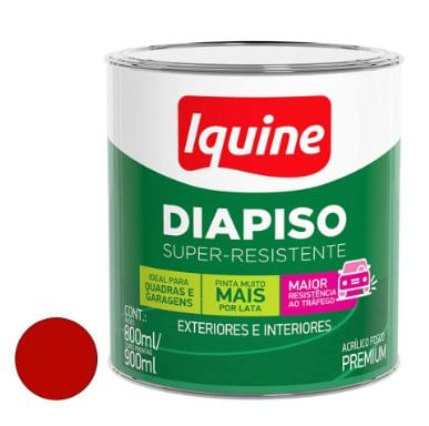 Tinta Acrílica Premium Diapiso Super Resistente Vermelho 900ml - Iquine.