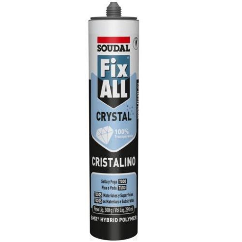 Fix ALL Crystal 290ml 300g Transparente - Soudal.