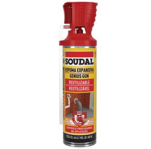 Espuma expansiva Genius Gun 500ml/464G - Soudal.