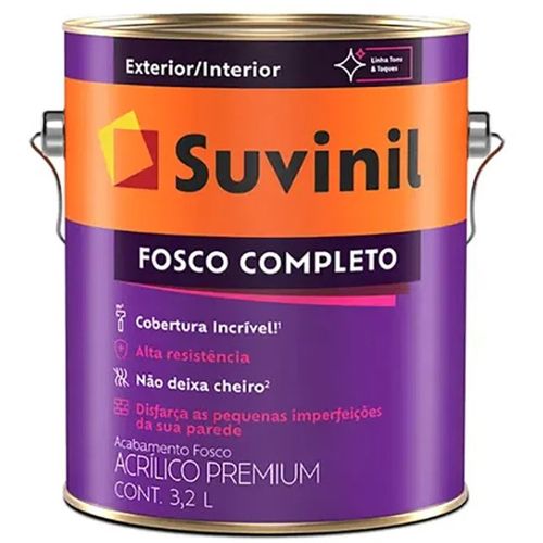 Tinta Acrílica Premium Fosco Completo Estrada de Terra 3,6L Suvinil.