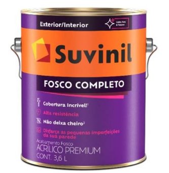 Tinta Acrílica Premium Fosco Completo Camurça 3,6L - Suvinil.