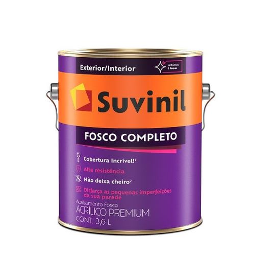 Tinta Acrílica Premium Fosco Completo Erva Doce 3,6L - Suvinil.