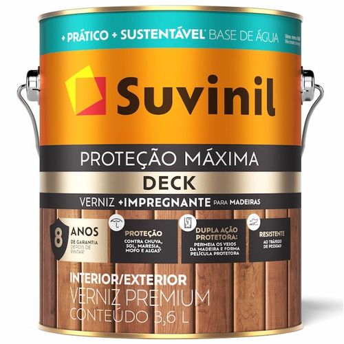 Verniz Proteção Máxima Deck Acetinado 3,6L Imbuia - Suvinil.