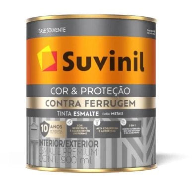 Tinta Esmalte Premium Contra Ferrugem Brilhante Branco 900ml - Suvinil.