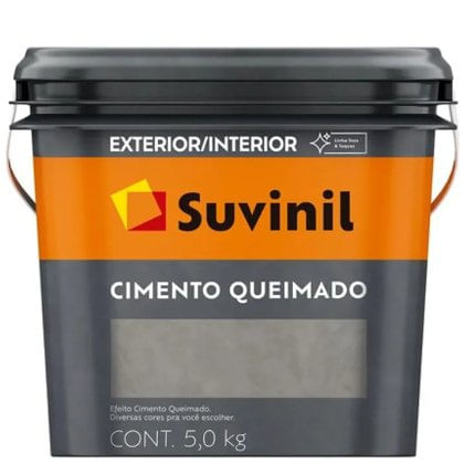 Massa Efeito Cimento Queimado Avenida Expressa 5Kg - Suvinil.