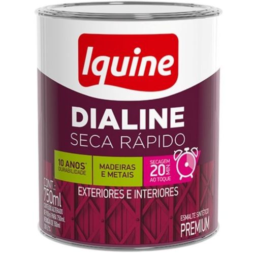 Tinta Esmalte Dialine Secagem Rápida Marrom Conhaque 750ml - Iquine.