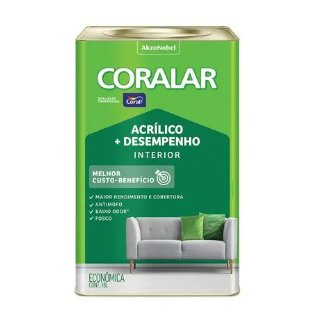 Tinta Acrílica Coralar Econômica Fosco Verde Piscina 18L - Coral.