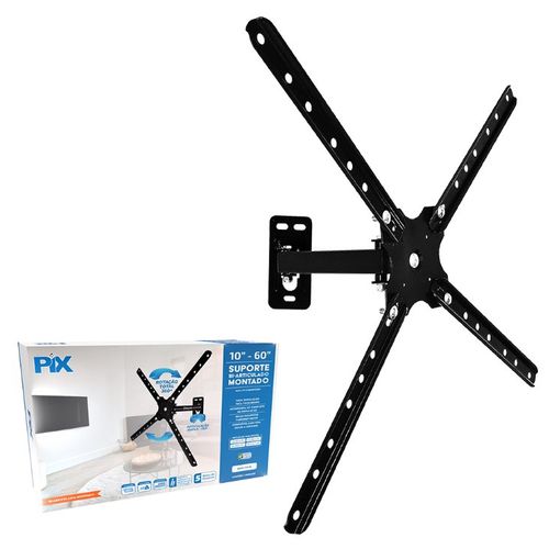 Suporte Biarticulado TV LCD/LED 10"a 60" Preto - Santana