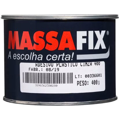 Massa Plástica Royal Cinza 400g - Massafix.