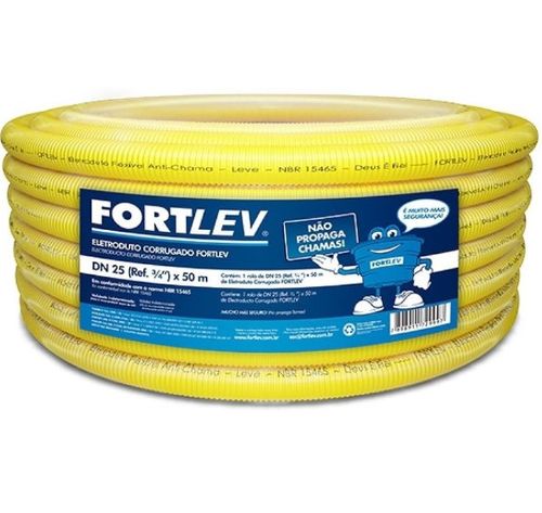 Eletroduto Corrugado Flex 25mmx1m -  Fortlev.