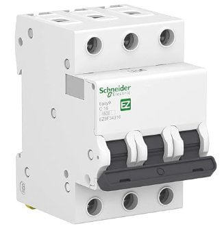 Disjuntor Tripolar 3P 25A Curva C Ez9F33325 - Schneider.