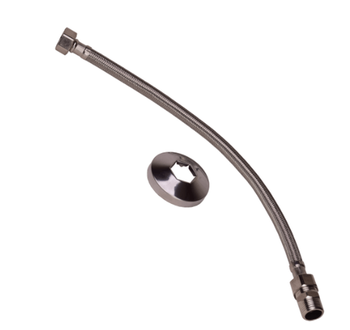 Engate Flexível Aço Inox 60cm 1/2"" - Maxseal.