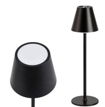 Luminária Milano Preto 3W Luz Amarela 3000K - Gaya