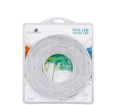 Fita Neon Luz Branca 12V 6000K Peça 5 Metros - Gaya