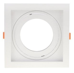 Spot Conect Recuado Sem Led Integrado Quadrado De Embutir AR70 Branco – Luminatti.